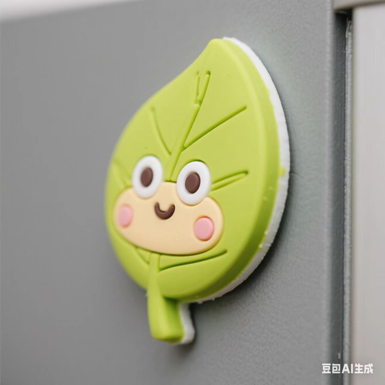 浅绿波浪叶冰箱贴